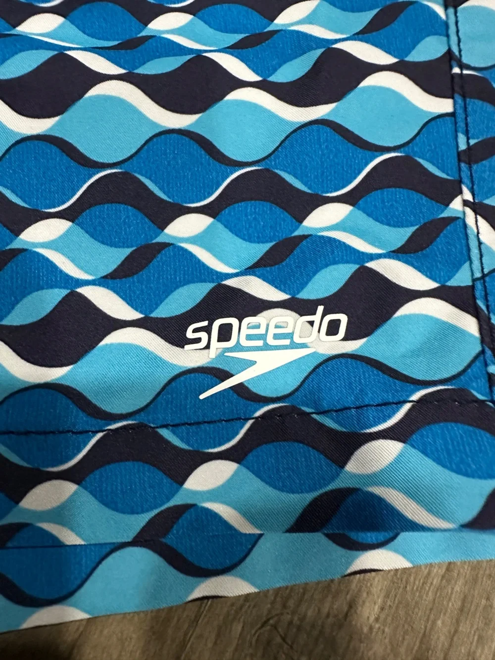 Speedo Blue Patterned Mens Swim Shorts